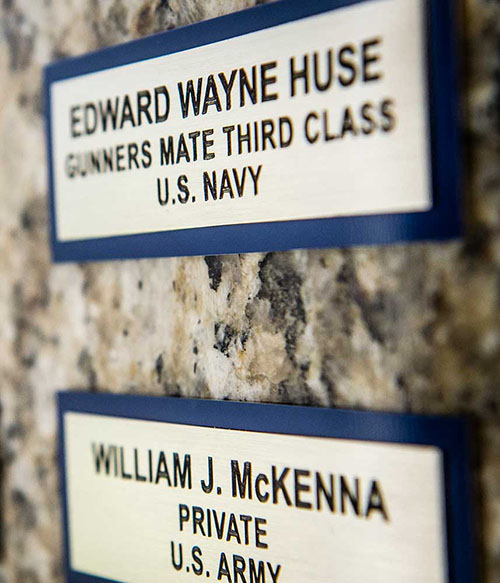 Veteran Support Wall of Honor