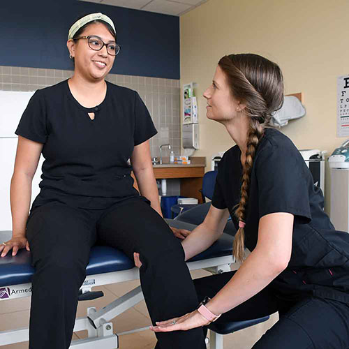 pta assessing patients knee